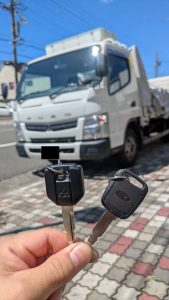 ミツビシ　トラック　イモビライザーキー複製　